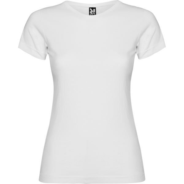 Camiseta Jamaica personalizada para peñas. Imagen del modelo en blanco; el color final será el seleccionado.