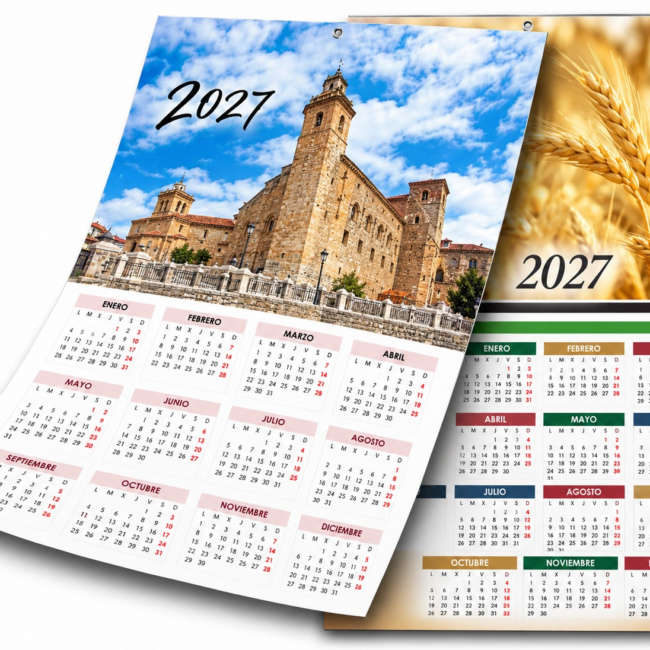Calendario de pared personalizado CP2942 de 29 × 42 cm, ejemplo 2027