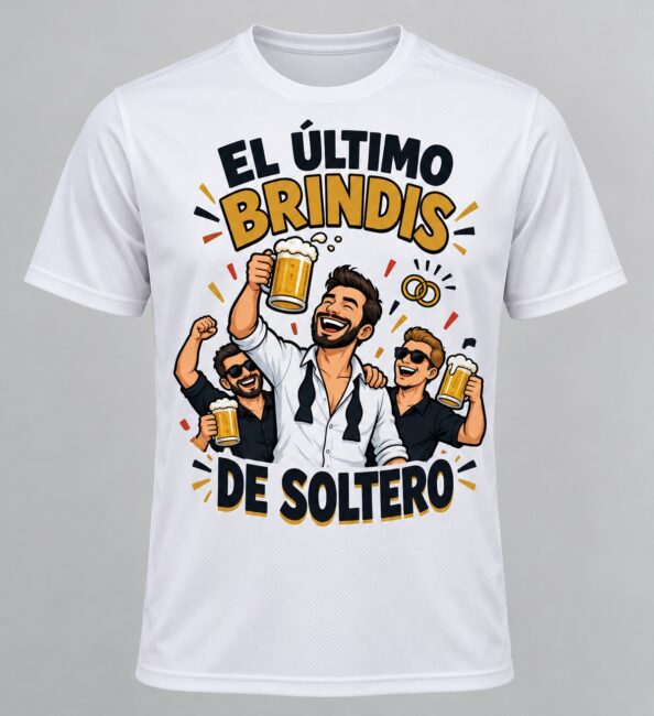 Camiseta especial despedida personalizada. Imágenes de catálogo con ejemplos de personalización; el color y el diseño finales serán los elegidos.