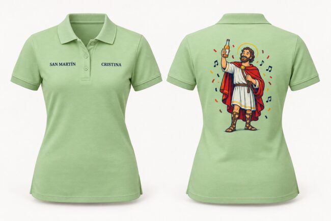 Polo Star Woman personalizado para grupos. Imágenes de catálogo con ejemplos de personalización; el color y el diseño finales serán los elegidos.