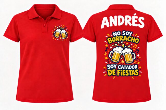 Polo Star personalizado para grupos. Imágenes de catálogo con ejemplos de personalización; el color y el diseño finales serán los elegidos.